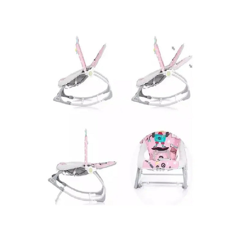 Silla Mecedora Vibradora Crece Conmigo Bebe Color Azul Acero León