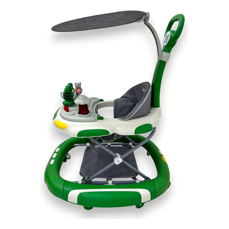Caminador Mecedora Musical Bebe Tapete Saltarin Tigre 341b Color Verde