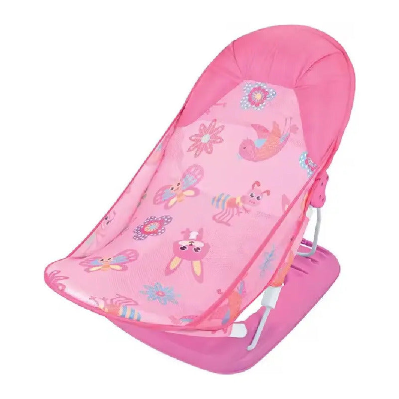 Silla Asiento Soporte Bañera Para Bebe Descanso Malla 66577 Rosa
