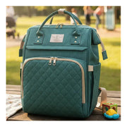 Bolso Pañalera Morral Moderno De Bebe 11519-14 Verde Lisa