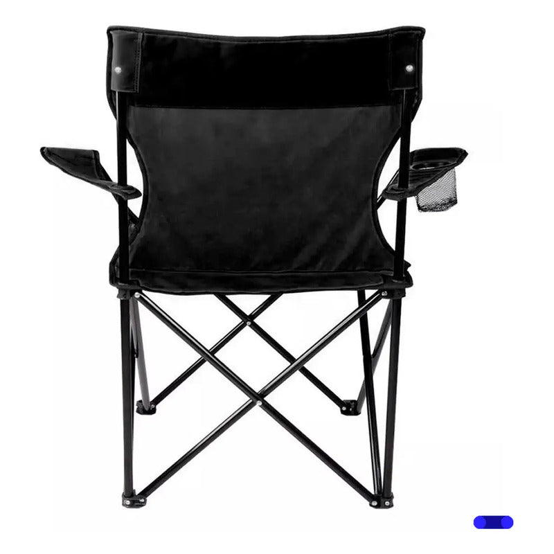 Silla Plegable Y Portátil Para Campamento, Playa Color Negro