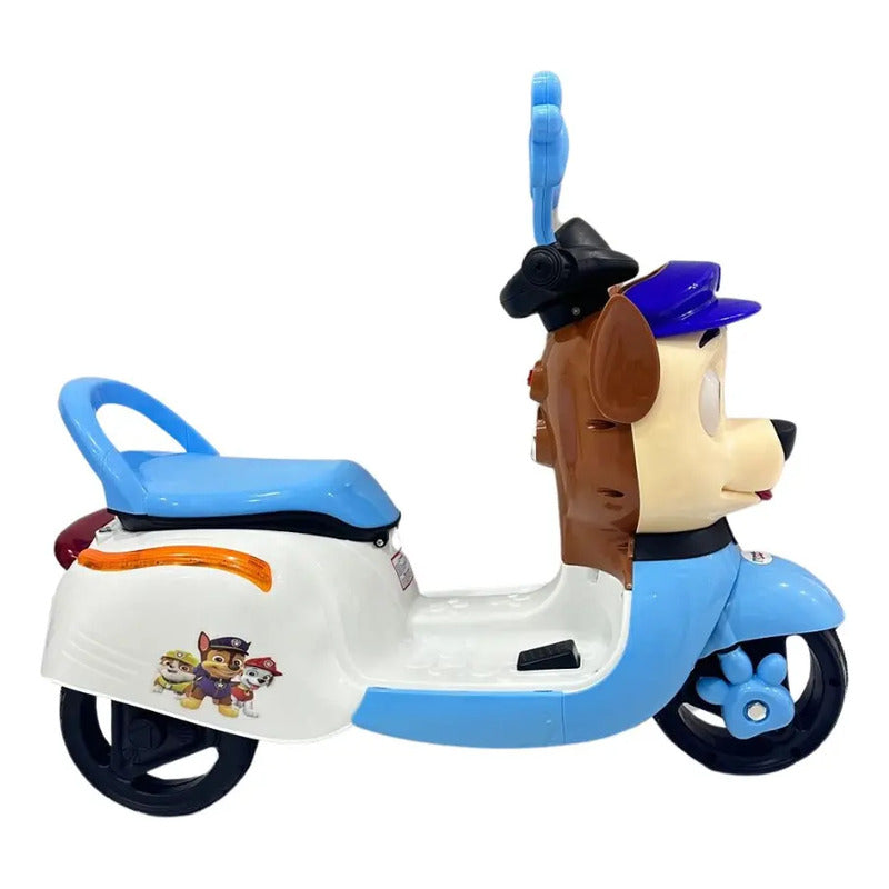 Moto Carro Eléctrico Bateria Recargable Niños Celeste 110v Azul