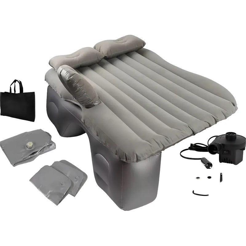 Colchon Inflable Para Carro Automovil Cama De Aire Viajes Color Gris