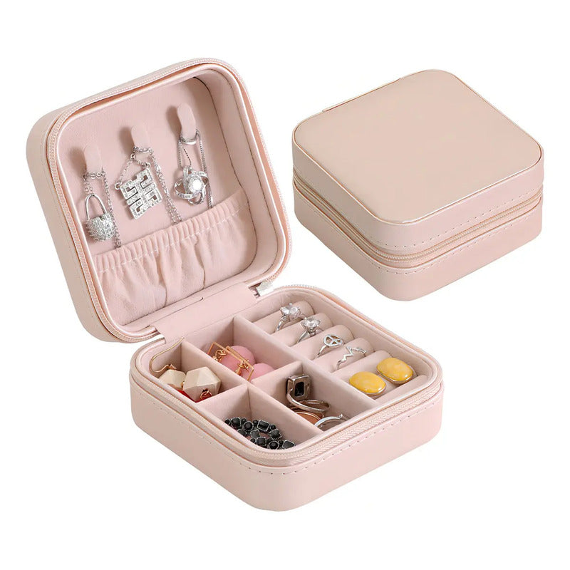 Joyero, Organizador, Estuche Para Joyería, Caja Para Joyas Color Nude