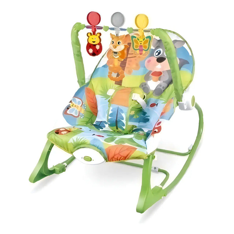 Silla Mecedora Vibradora Baby Roker Ardilla Para Bebé Reclinable Y Portátil