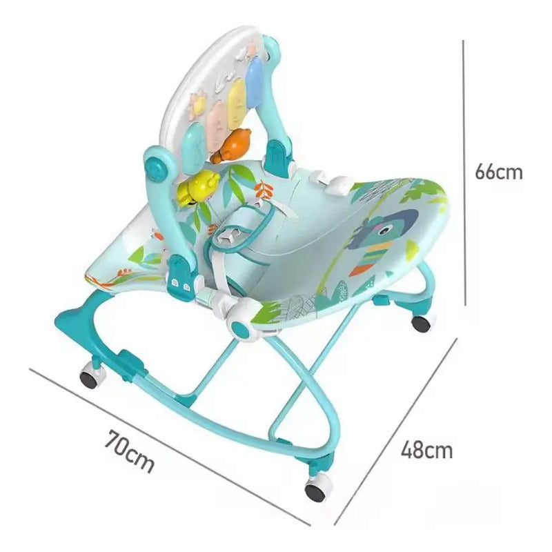 Silla Mecedora Musical Con Ruedas, Piano Musicales 7193