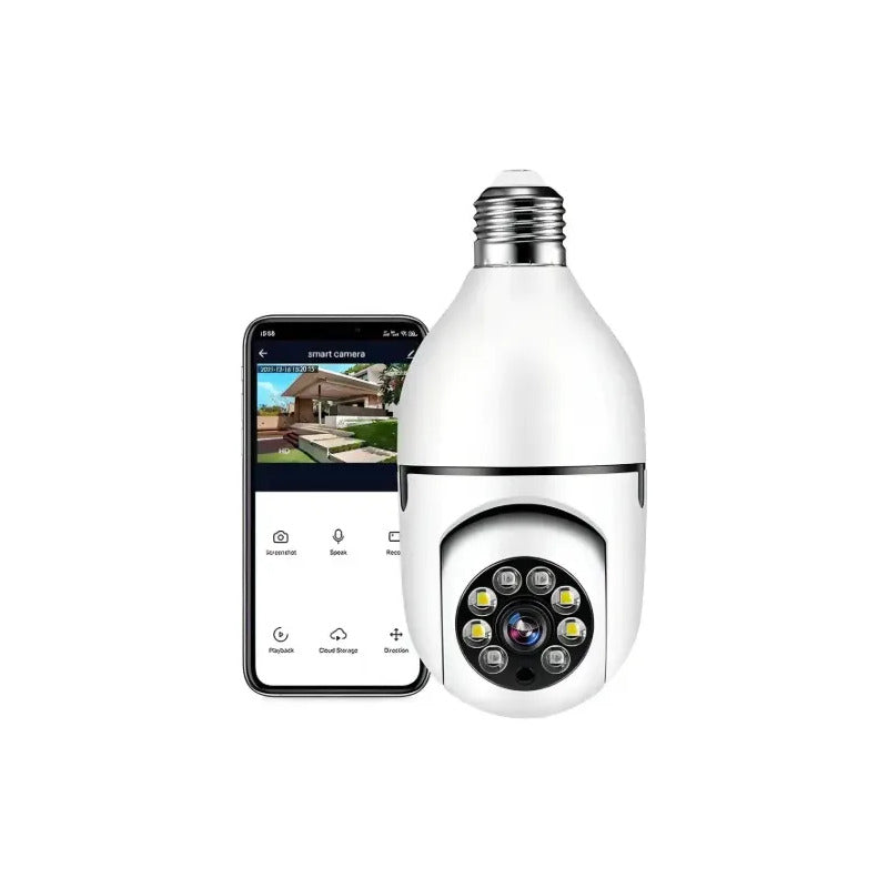 Camara Ip De Seguridad Ampolleta Motorizada Je-2563 Blanco