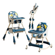 Silla De Comer Para Bebé 2 En 1 Mecedora Color Azul Niños