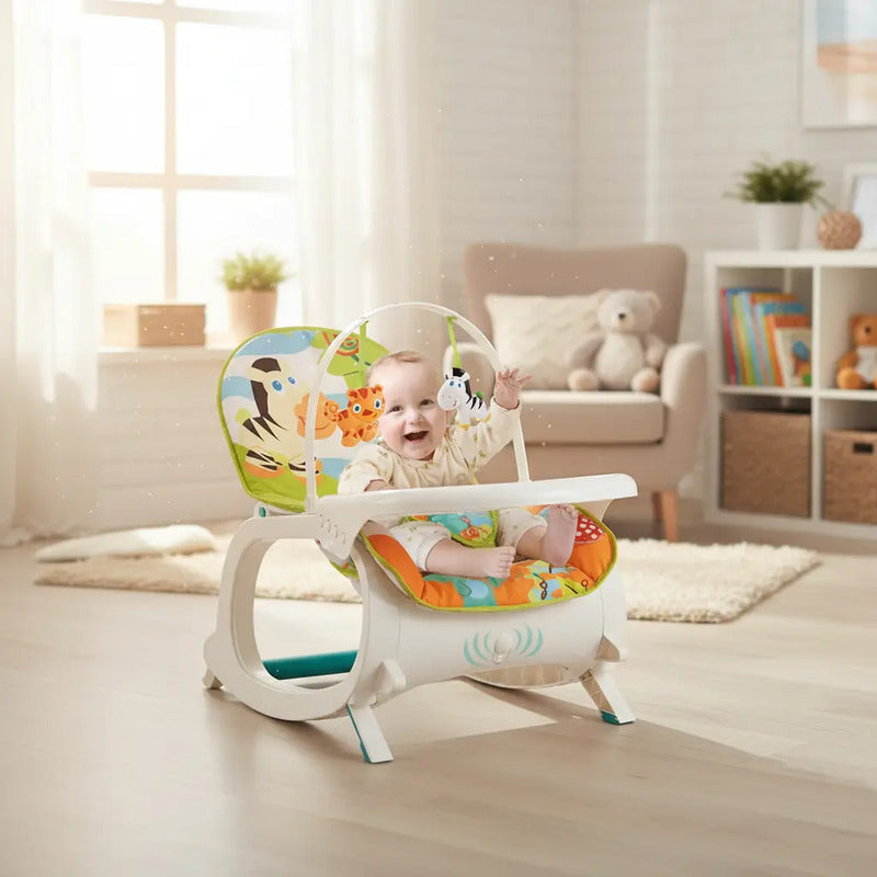 Silla Mecedora Vibradora Crece Conmigo Bebe Selva Comedor
