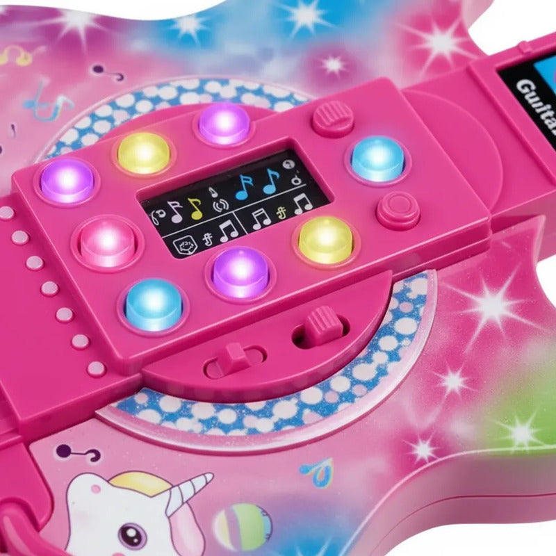 Juguete Guitarra Eléctrica Con Gafas Micrófono Niños 8026