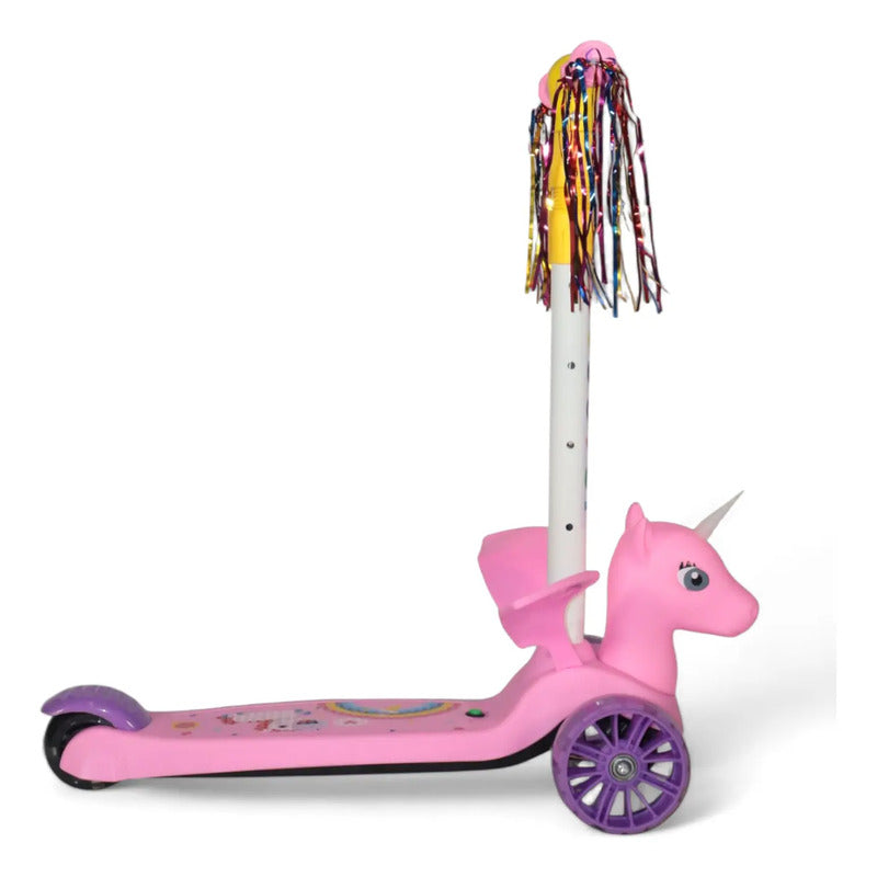 Patineta Scooter Unicornio Rosa P741 Rosa Chicle Unicornio