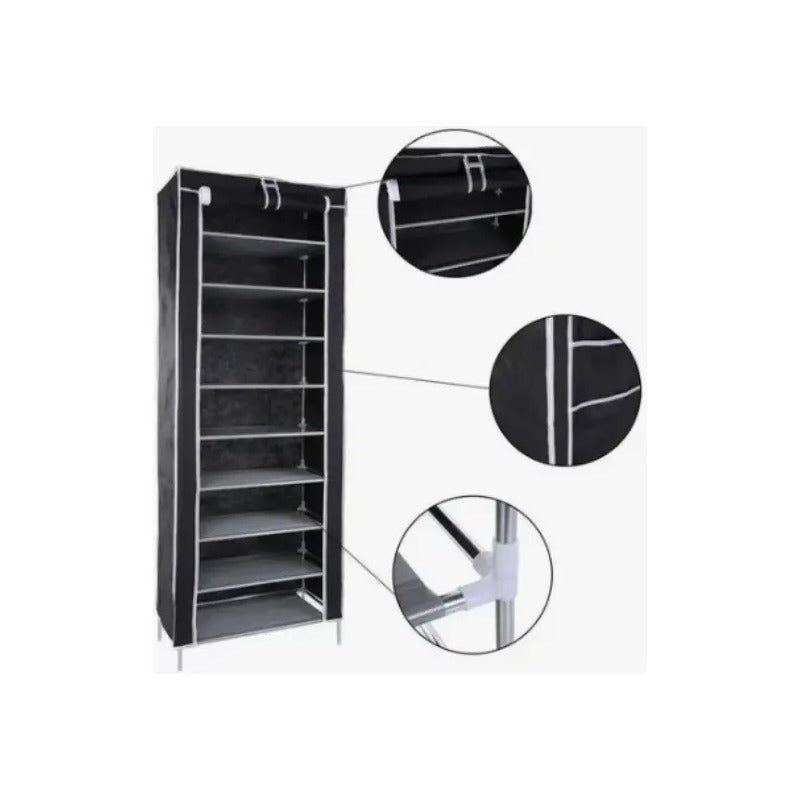 Organizador De Zapatos Zapatero 9 Niveles Color Gris