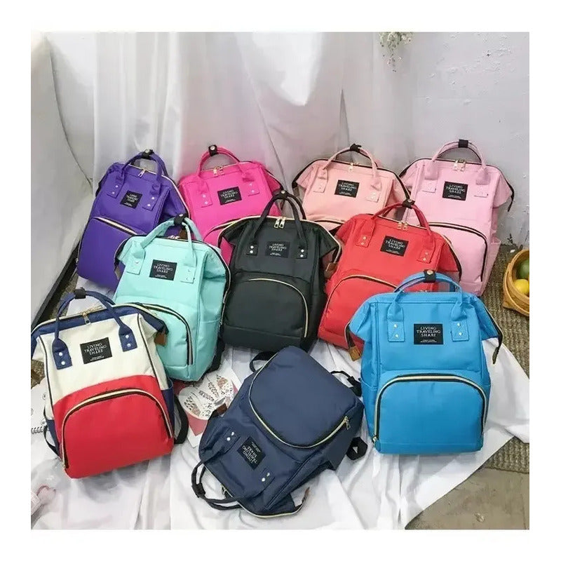 Pañalera Multinfuncional Bebe Mochila Colores Color Verde Claro