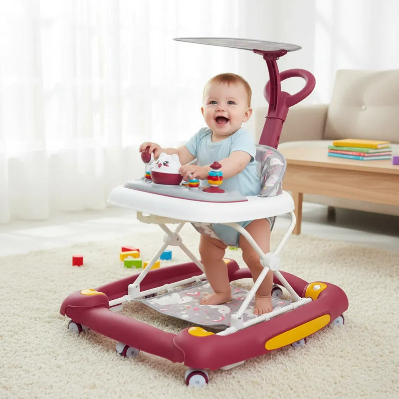 Caminador Mecedora Guia Musical Bebe Tapete Saltarin 834b