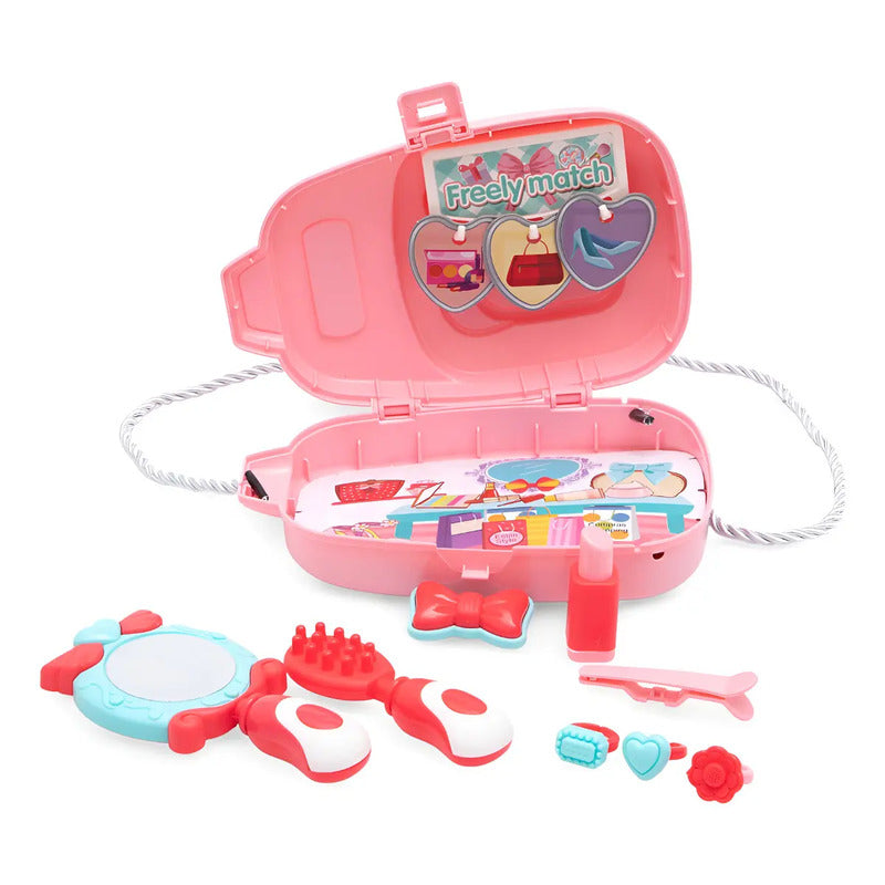 Set De Juguete De Belleza Portátil Con Accesorios