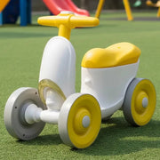 Carrito Montable Impulso De Bebe Luces Y Sonido Color Amarillo-blanco