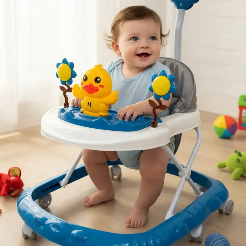 Caminador Para Bebes Luces Y Sonido Pato 313b Azul