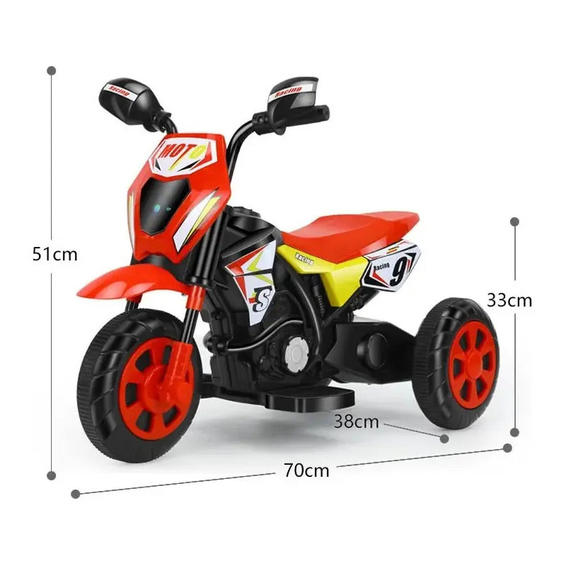 Moto Carro Recargable Electricas Montable 1 A 3 Años Color Rojo Voltaje Del Cargador 110v