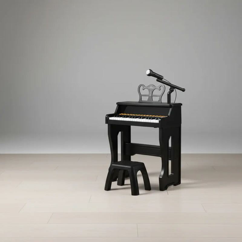 Piano Organeta Clasico Musical 37 Letras Juguetes Con Silla