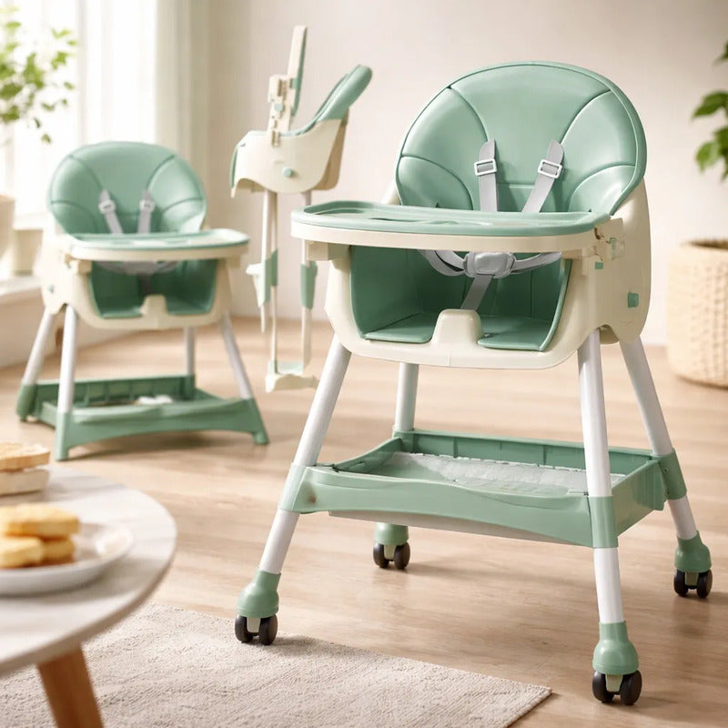Silla Comedor Para Bebe Plegable Con Ruedas 555-13a