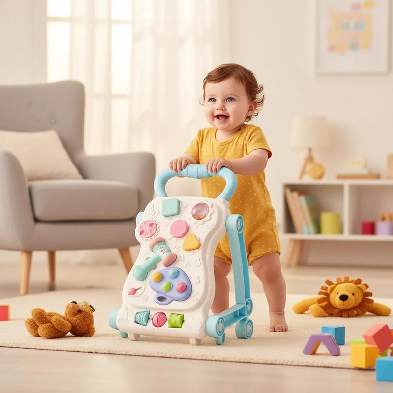 Andadera Musical Didáctica Para Bebés Con Sonido Azul 999c-t Celeste