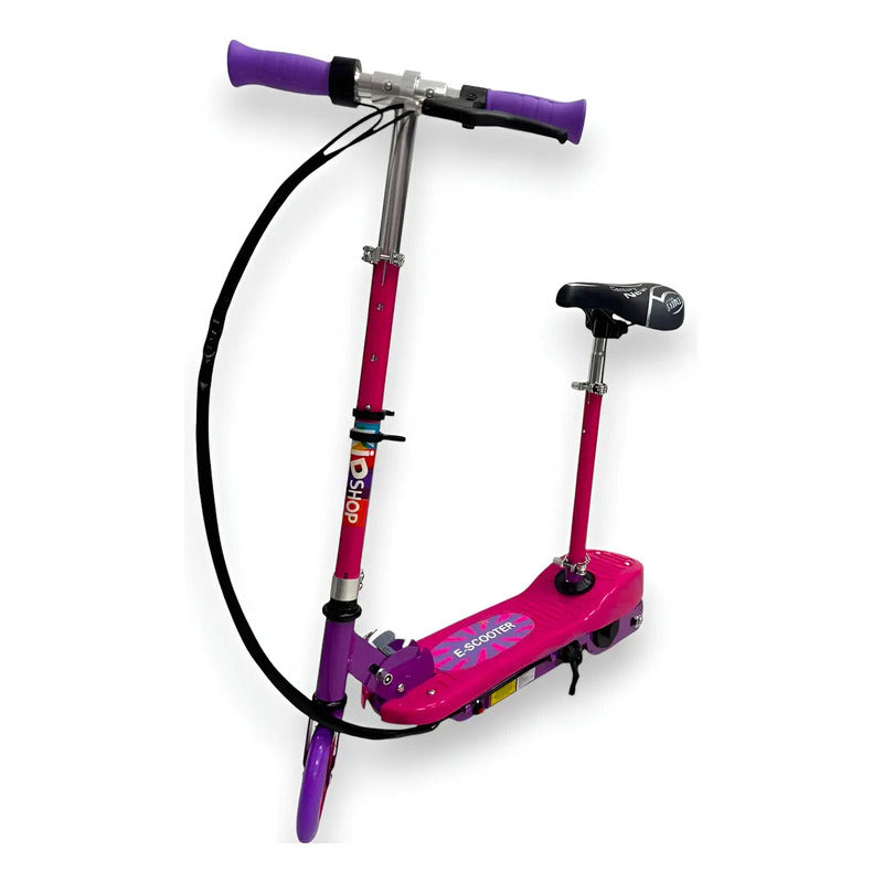 Patineta Scooter Eléctrico Kidshop Pt06 Con Silla Color Fucsia