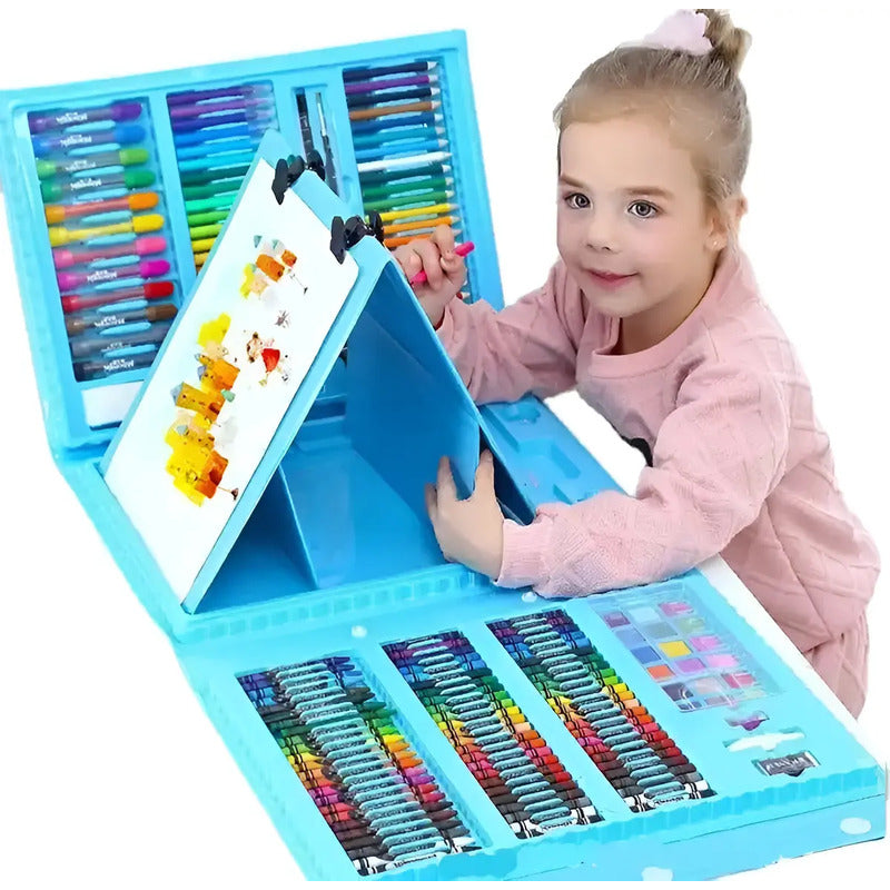 Set De Arte Para Niños 208 Piezas Portátil Crayon Colores