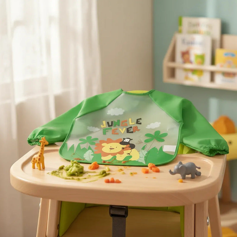 Babero Delantal Bebés Y Niños De Manga Larga Impermeables