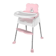 Silla Comedor Para Bebe Multifuncional 5 En 1 + Obseq Bz-506 Color Rosado Ninos