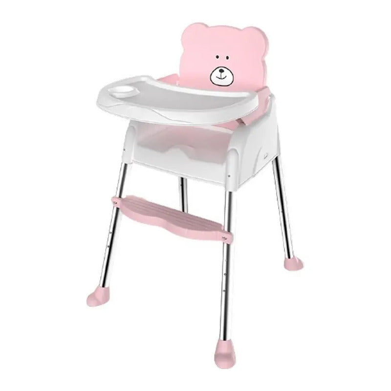 Silla Comedor Para Bebe Multifuncional 5 En 1 + Obseq Bz-506 Color Rosado Ninos