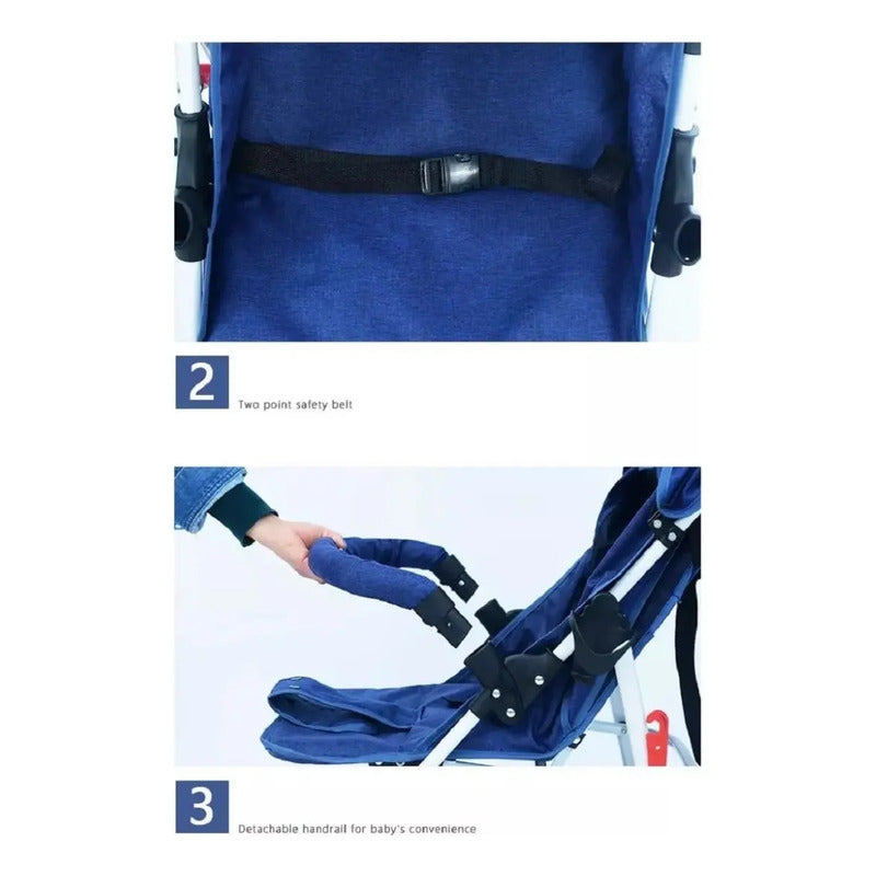 Coche Para Bebe 3 Niveles Fino + Capota  701-6