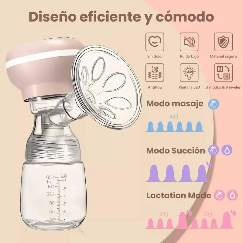 Extractor Eléctrico De Leche Rosa Electric Rh-289