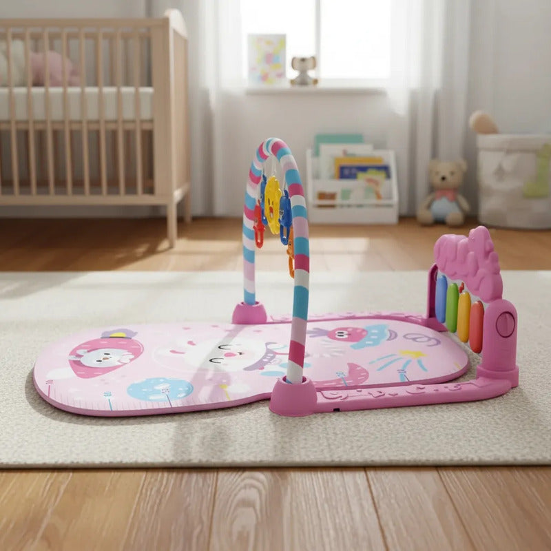 Gimnasio Tapete Musical Para Bebe Niños Hr5625 Rosado