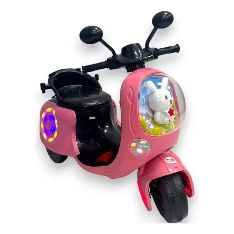 Moto Carro Recargable Eléctrica Montable Niñas My001 Color Rosado