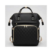 Bolso Pañalera Morral Moderno De Bebe 11519-14 Negro Lisa