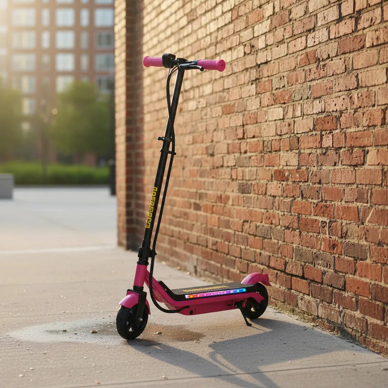 Scooter Eléctrico Kidshop Pt22 Con Luces Led Rosa Chicle