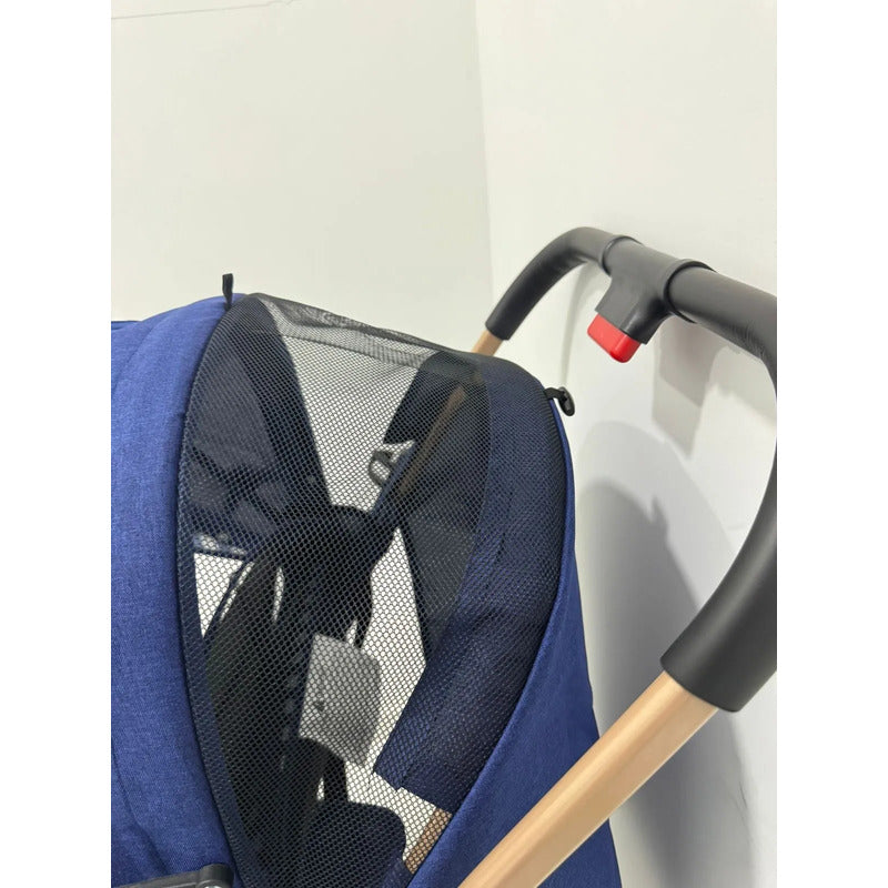 Coche Paseador Para Bebe Facil De Cerrar Y Reversible 803-7 Azul Dorado
