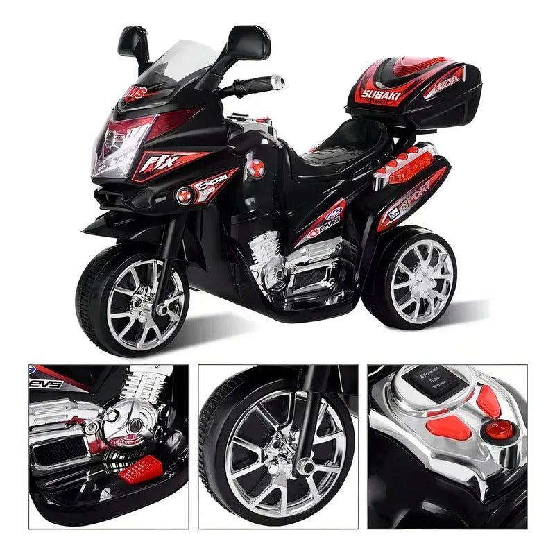 Moto Eléctrica Montable Kidshop 2025 6v 1 Asiento Color Rojo 110/220v
