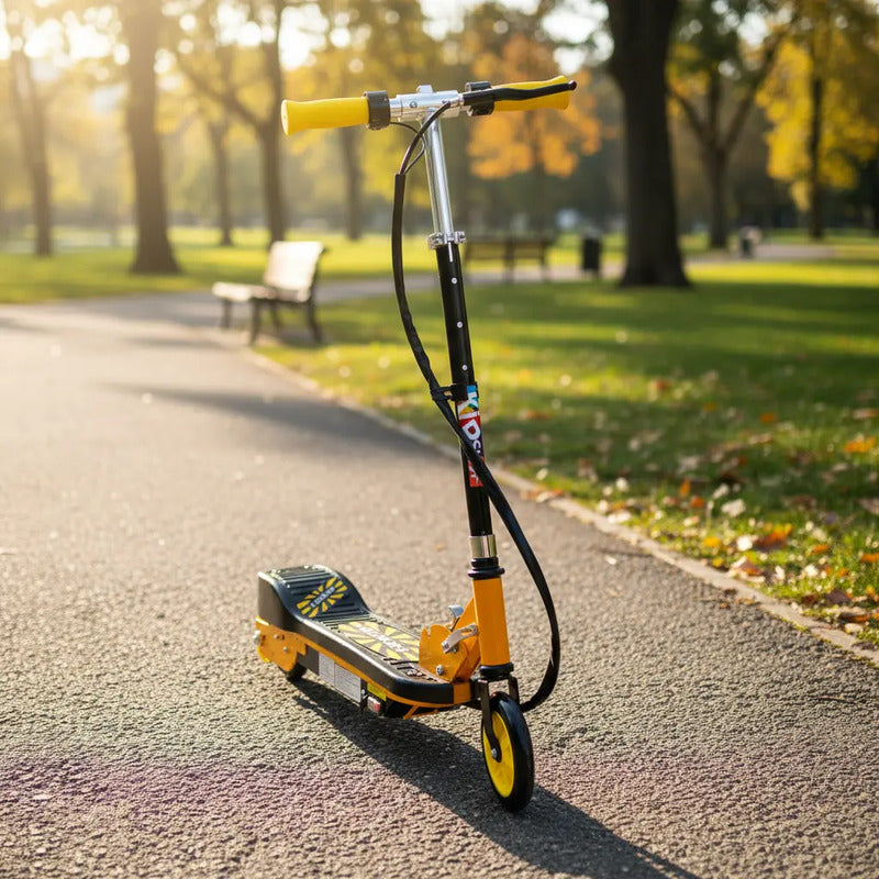 Patineta Scooter Eléctrico Kidshop Pt07 Color Amarillo