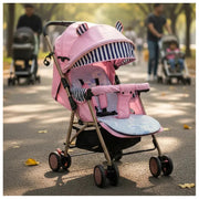 Coche Paseador Para Bebe Facil De Cerrar Y Reversible 803-7 Rosado Dorado