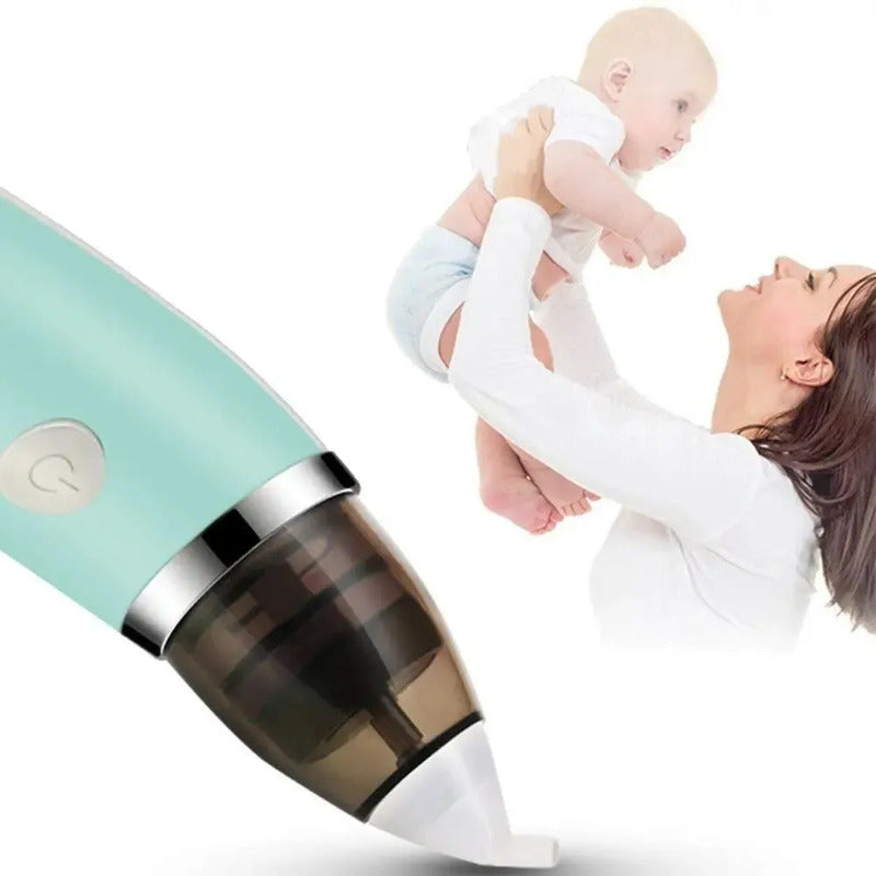 Aspirador Nasal Electrico Para Bebes Para Aliviar La Congest Color Blanco/verde