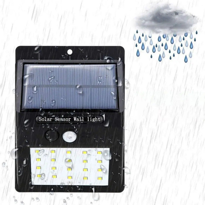 Lámpara Luz Led Exteriores Sensor Movimiento Panel Solar 20l