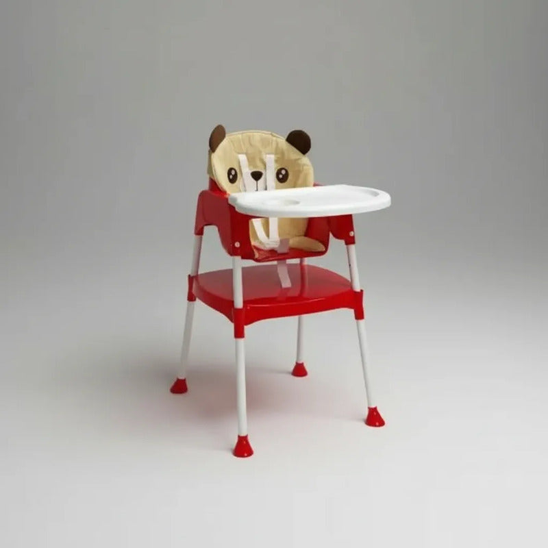 Silla Comedor Y Escritorio Para Bebe + Cojin Acolchado Oso