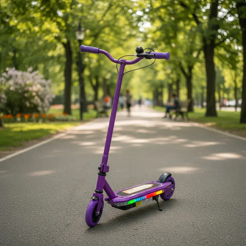 Patineta Scooter Eléctrico Con Luces Kidshop Pt10
