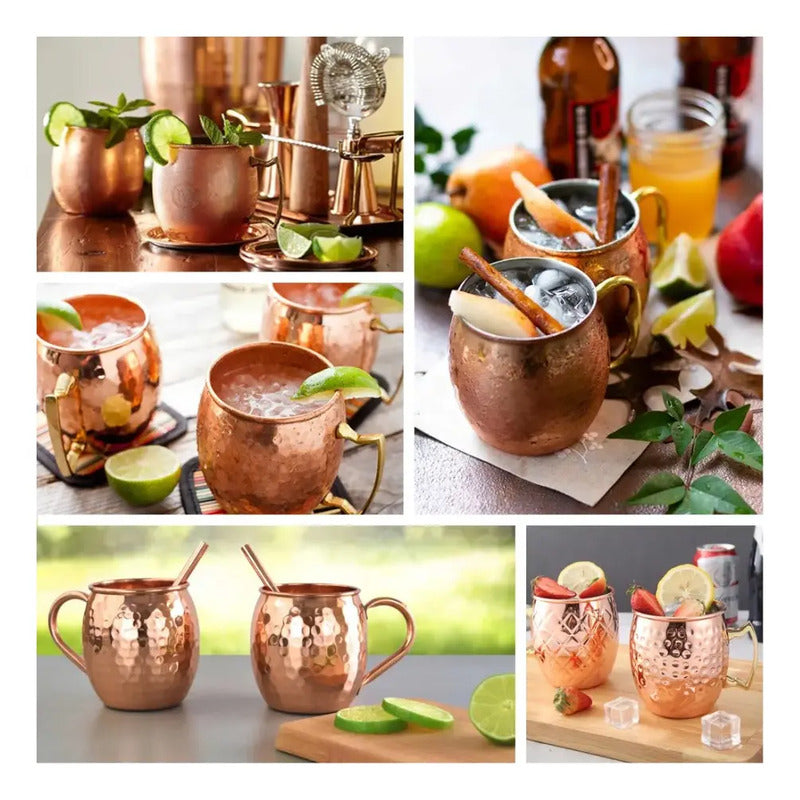 Vaso Mug De Cobre Martillado Moscow Mule 500 Ml Cobre Moscow Mule