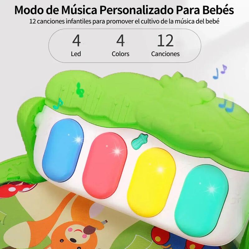 Gimnasio Tapete Musical Para Bebe Niños Hr5625 Azul Claro