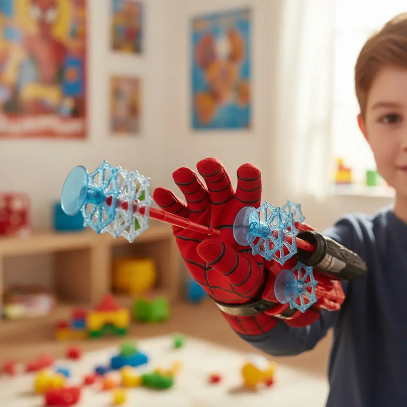 Guante Del Hombre Araña Lanza Dardos Niños Rojo Z-4343