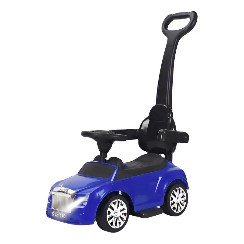 Carro Paseador Montable Musical Con Guia De Niña H-5422 Color Azul