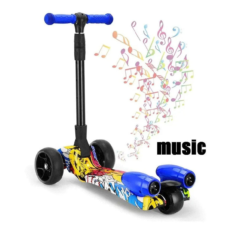 Patineta Scooter Niños Niña Manopatin Bluetooth Vapor Sonido