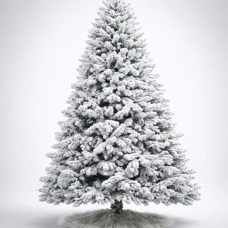 Árbol De Navidad De 210cm Con 900 Ramas Blanco Blanco